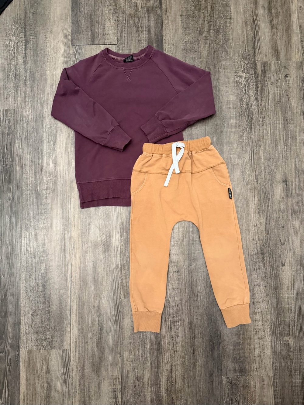 Little Bipsy Kids Jogger Set- Pants in Hello Fall and top in dark Cherry